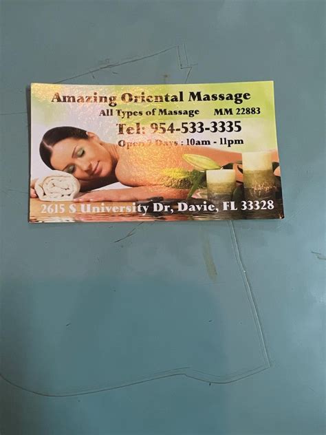 amazing oriental massage davie|Amazing Oriental Massage, 2615 S University Dr, Davie, FL.